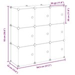 vidaXL Organiseur de rangement en cube avec 9 cubes et portes en PP transparent