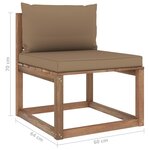 Vidaxl salon palette de jardin 7 pièces et coussins bois de pin imprégné