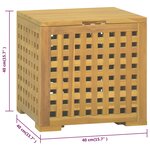 vidaXL Boîte à corde 40x40x40 cm Bois massif de teck