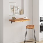 vidaXL Étagère murale 40x40x3 8cm carré massif acacia bordure assortie