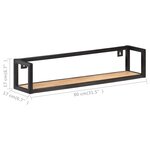 vidaXL Étagères murales 2 Pièces 80 cm Bois de manguier brut
