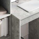 vidaXL Bureau avec tiroir avec étagère avec stockage 2 Pièces Gris béton