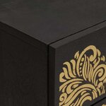 vidaXL Cabinet de chevet avec porte avec tiroir Noir 50 x 33 x 60 cm