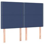 vidaXL Cadre de lit avec tête de lit Bleu 140x190 cm Tissu