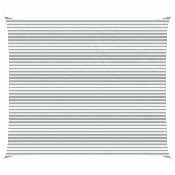 vidaXL Voile d'ombre Gris clair et blanc 6 x 7 m