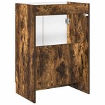 vidaXL Armoire sous évier de salle de bain Chêne fumé