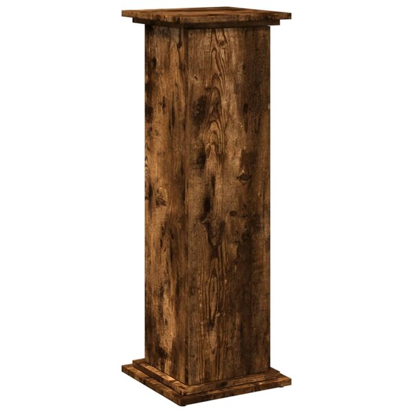 vidaXL Piédestal avec rangement chêne fumé 31x30x90 cm bois ingénierie