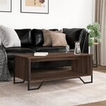 vidaXL Table basse chêne marron 100x51x40 cm bois d'ingénierie