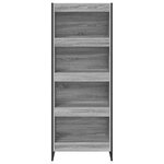 vidaXL Bibliothèque Gris Sonoma 80 x 30 x 155 cm Bois d'ingénierie