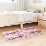 vidaXL Tapis Shaggy à poils longs NAVARRA rose poudré 60x100 cm