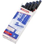 Feutre Permanent 142M Bleu Pointe Moyenne 1 mm x 10 EDDING