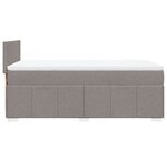 vidaXL Sommier à lattes de lit avec matelas Taupe 90x200 cm Tissu