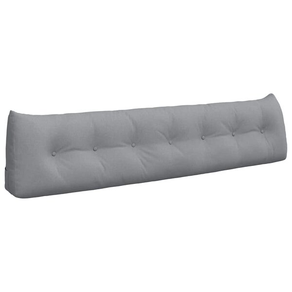 vidaXL Coussin de Dos Gris clair 200 x 24 x 50 cm tissu
