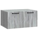 vidaXL Meuble TV mural Sonoma gris 59 5 x 41 x 30 cm Bois d'ingénierie