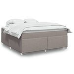 vidaXL Sommier à lattes de lit avec matelas Taupe 180x200 cm Tissu
