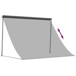 vidaXL Auvent rétractable anthracite 250x150 m tissu et acier