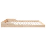 vidaXL Cadre de lit Marron 180 x 210 cm Bois massif en pin