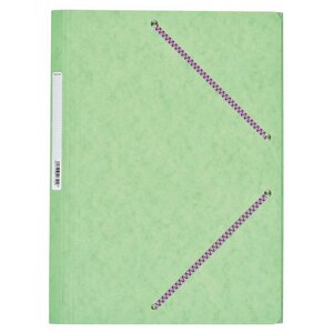 Chemise Carte Lustée 24 x 32 cm à rabats avec élastique et étiquette de dos Tilleul COUTAL