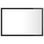 vidaXL Miroir LED de salle de bain Gris brillant 60x8 5x37cm Acrylique