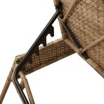 vidaXL Chaises longues lot de 2 avec table beige résine tressée