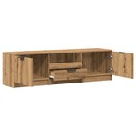 vidaXL Meuble TV chêne artisanal 140x35x40 cm bois d'ingénierie