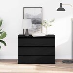 vidaXL Commode Chêne noir 80 x 41 x 58 cm Bois d'ingénierie