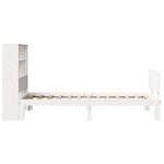 vidaXL Lit bibliothèque sans matelas blanc 90x190cm bois de pin massif