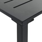vidaXL Table de bar noir 50x50x110 cm acier enduit de poudre