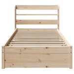 vidaXL Cadre de lit avec tête de lit sans matelas 75x190 cm