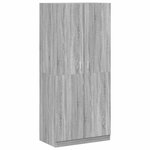 vidaXL Garde-robe Sonoma gris 90x52x200 cm Bois d'ingénierie