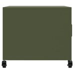 vidaXL Table basse vert olive 68x50x43 5 cm acier laminé à froid