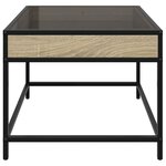 vidaXL Table basse avec LED infini chêne sonoma 50x50x41 cm