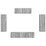 vidaXL Meuble TV 5 Pièces Gris Sonoma