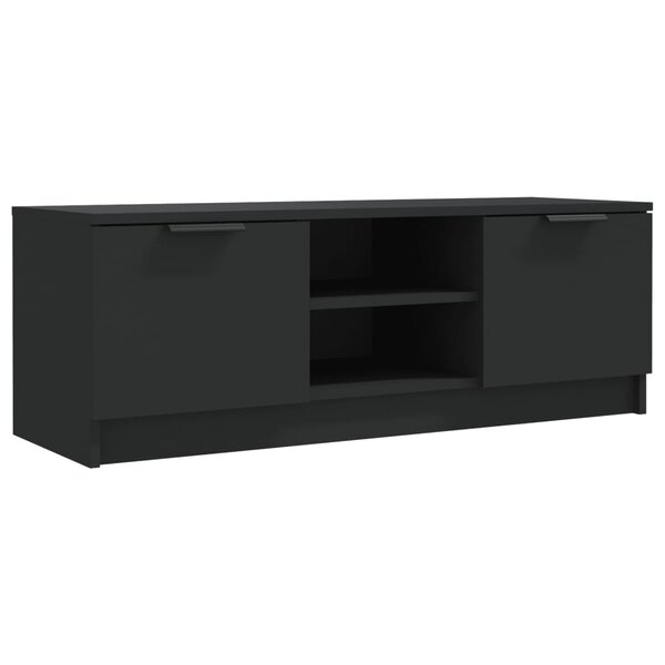 vidaXL Meuble TV Noir 102x35x36 5 cm Bois d'ingénierie