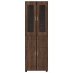 vidaXL Haut Armoire avec étagère FLORIN Chêne brun 60 x 35 x 182 cm