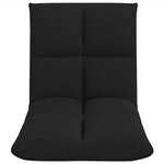 vidaXL Fauteuil de sol ajustable Noir Tissu