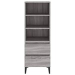 vidaXL Buffet haut Sonoma gris 40x36x110 cm Bois d'ingénierie