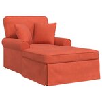 vidaXL Chaise lounge avec jupe Rouge orange 91 x 157 x 91 cm