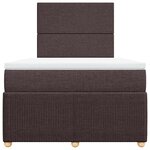 vidaXL Sommier à lattes de lit avec matelas Marron foncé 120x200 cm