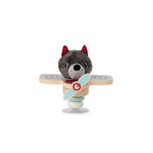 Louis le loup en avion swing à ventouse