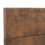 vidaXL Cadre de lit Marron Similicuir daim 140 x 200 cm