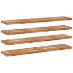 vidaXL Étagères flottantes 4 Pièces 140x30x4 cm acacia massif à l'huile