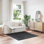 vidaXL Tapis Gris foncé 160 x 160 cm Polypropylène