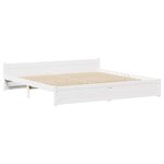vidaXL Cadre de lit sans matelas blanc 180x200 cm bois massif de pin
