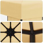 vidaXL Pavillon 3 x 3 m Crème Polyester et Acier 190 gsm