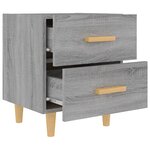 vidaXL Table de chevet Sonoma gris 40x35x47 5 cm