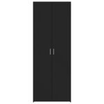 vidaXL Buffet haut noir 70x42 5x185 cm bois d'ingénierie