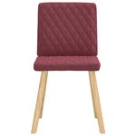 vidaXL Chaises à manger lot de 4 rouge bordeaux tissu