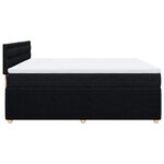 vidaXL Sommier à lattes de lit avec matelas Noir 180x200 cm Tissu