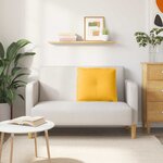 vidaXL Coussin de Dos Jaune clair 60 x 50 cm Tissu en velours côtelé